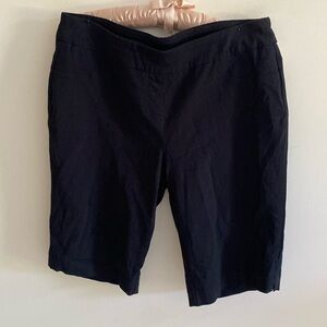 Kim Rogers Black Bermuda Pull On Stretch Shorts